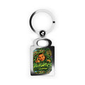 BushTics Rectangle Photo Keyring — Personalized Gamer Logo Metal Keychain