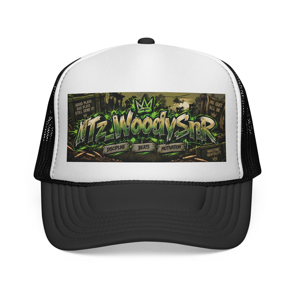 Urban Graffiti Trucker Hat — "Lil WoodySnR" Streetwear Mesh Cap