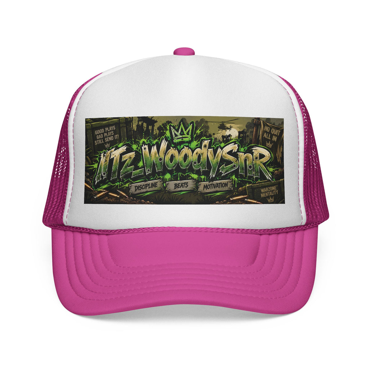 Urban Graffiti Trucker Hat — "Lil WoodySnR" Streetwear Mesh Cap