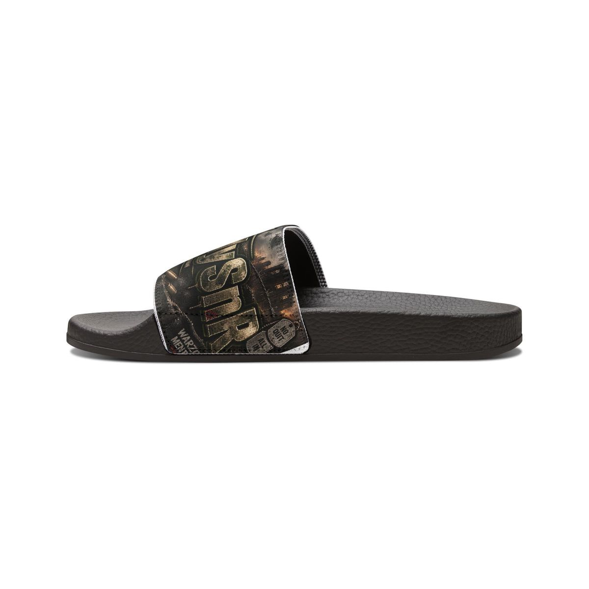 Slide Sandals — Vintage Military Emblem Strap Slides