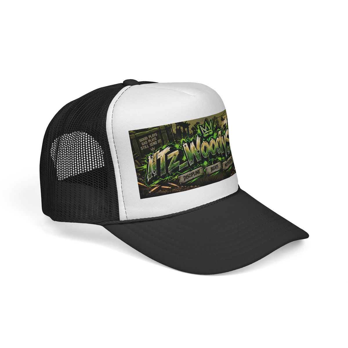 Urban Graffiti Trucker Hat — "Lil WoodySnR" Streetwear Mesh Cap