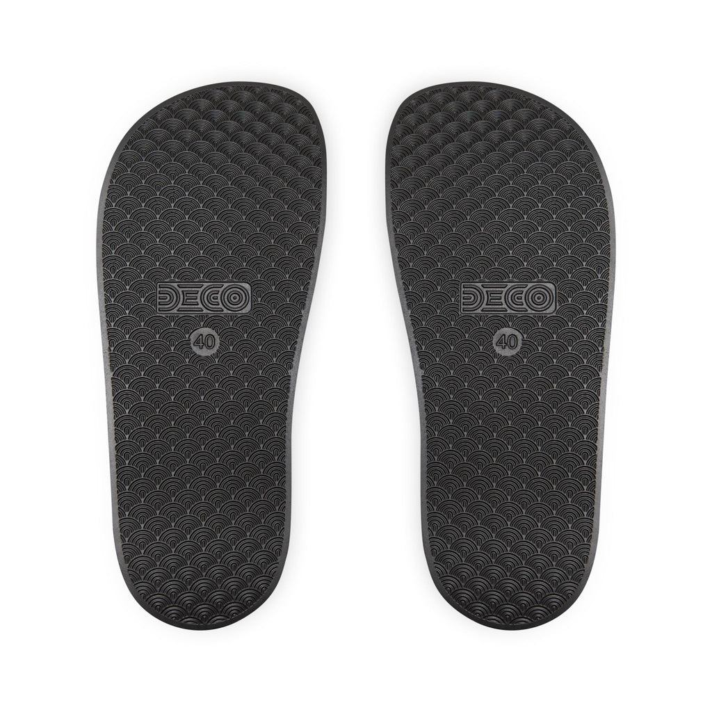 Slide Sandals — Vintage Military Emblem Strap Slides