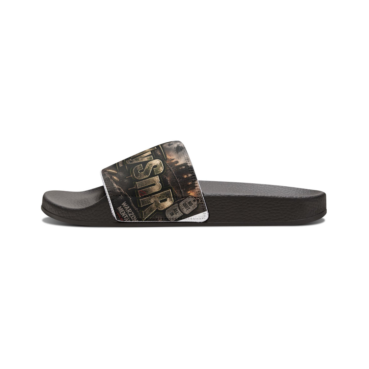 Slide Sandals — Vintage Military Emblem Strap Slides