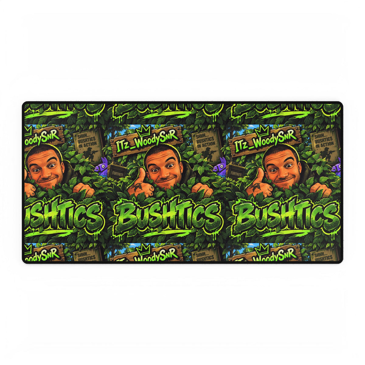 Gaming Desk Mat — 'Bushitcs' Streamer Logo Mousepad