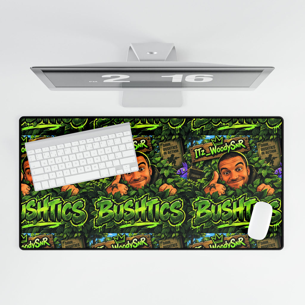 Gaming Desk Mat — 'Bushitcs' Streamer Logo Mousepad