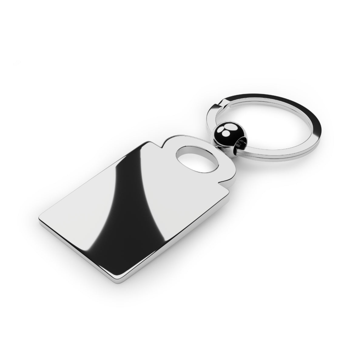 BushTics Rectangle Photo Keyring — Personalized Gamer Logo Metal Keychain