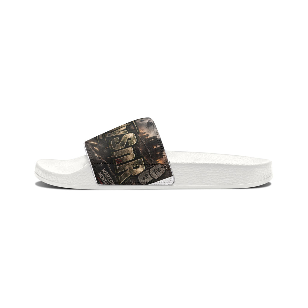 Slide Sandals — Vintage Military Emblem Strap Slides